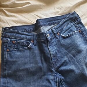 7 For All Mankind Medium Blue Boot Cut Jeans